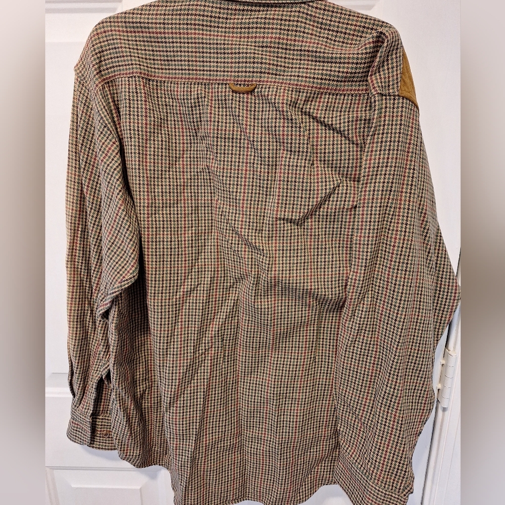 Stain......Vintage 90s Orvis Canvas Shirt Men's M Fishing Hunting Outdoor - Picture 5 of 5